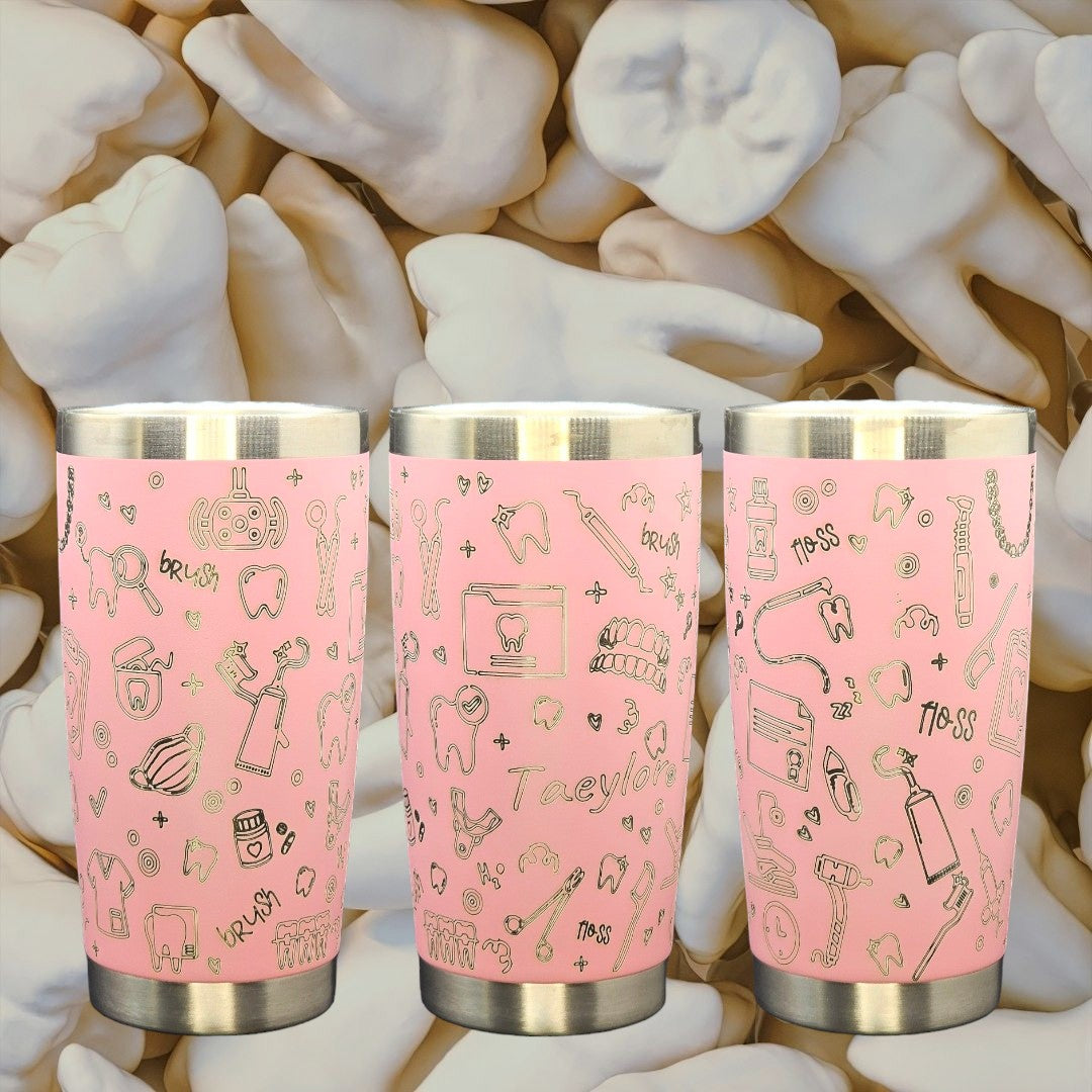 Dental Doodle - ENGRAVED 20oz unbranded Tumbler