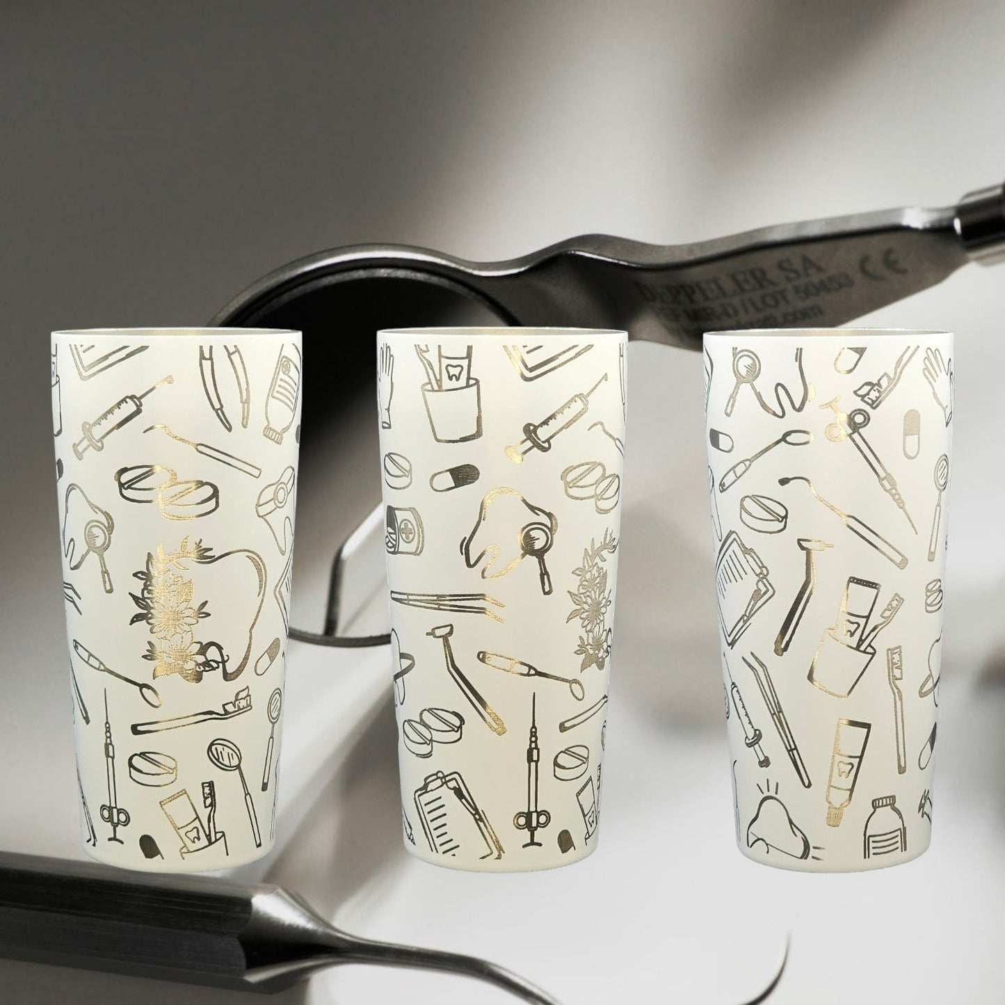 Dental Symbols - ENGRAVED Tumbler