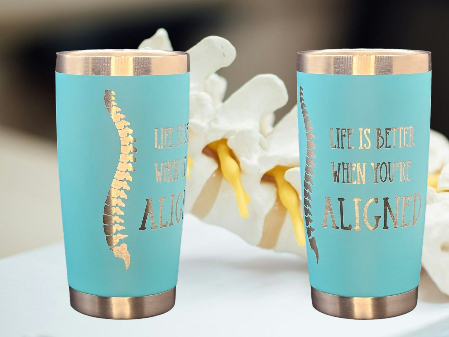 Life is Better Aligned! - ENGRAVED Tumbler