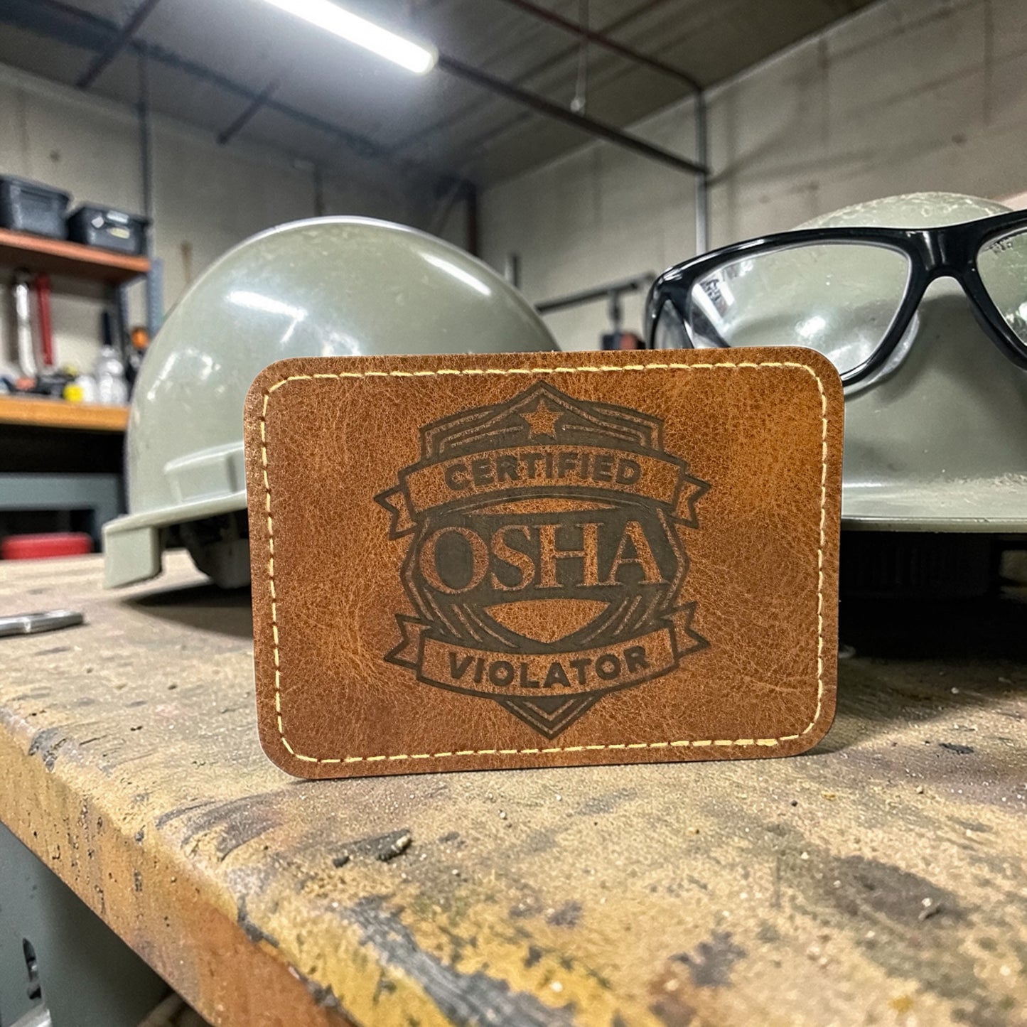 OSHA Violator leather patch (Iron On)